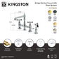 Kingston KS7277BEXBS Essex Bridge Kitchen Faucet with Brass Sprayer, Brushed Brass