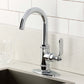 Kingston Brass KSD8503KL Whitaker Single-Handle Bar Faucet, Antique Brass in a modern kitchen setting.