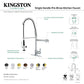 Gourmetier LS8503CTL Continental Single-Handle Deck-Mount Pre-Rinse Kitchen Faucet with Pot Filler, Brushed Brass