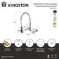 Kingston Brass GS8287CML Manhattan Double-Handle Wall-Mount Pre-Rinse Bridge Kitchen Faucet, Brushed Brass