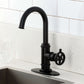 Kingston Brass KSD8503CG Fuller Single-Handle Bar Faucet, Antique Brass in modern kitchen setting