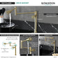 Kingston Brass KS4703CG Fuller Deck Mount Pot Filler Faucet, Antique Brass with foldable swing arms and long reach.
