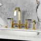 Kingston KS8267CKLBS Kaiser Bridge Kitchen Faucet with Brass Sprayer, Brushed Brass