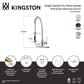 Gourmetier GSY8888NKL Nustudio Single-Handle Deck-Mount Pre-Rinse Kitchen Faucet, Brushed Nickel features.