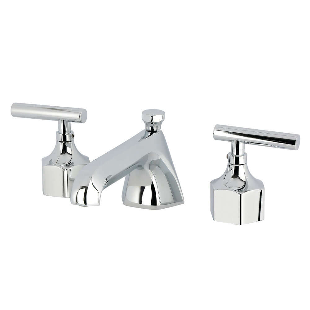 Kingston Brass KZ4463CML Navei Widespread Bathroom Faucet with Brass Pop-Up, Antique Brass in polished chrome finish