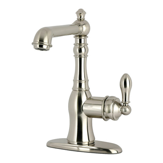 Gourmetier GSY7728ACL American Classic Single-Handle Bar Faucet, Brushed Nickel - Elegant traditional design, durable brass construction.