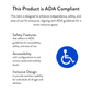 ADA compliance statement with accessibility icon for Kingston Brass KS1271ALBS series faucets