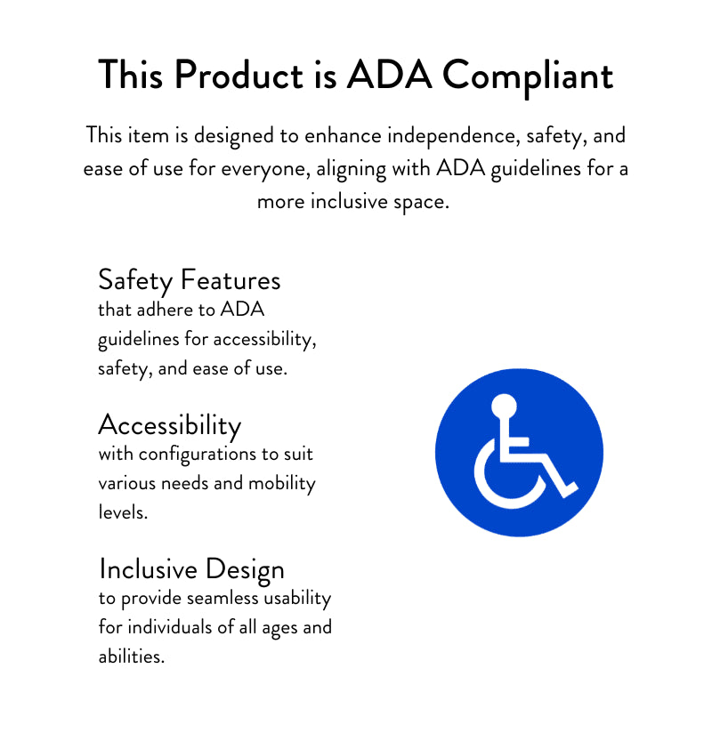 ADA compliance statement for KB1791ALBS series faucets with accessibility icon on a white background