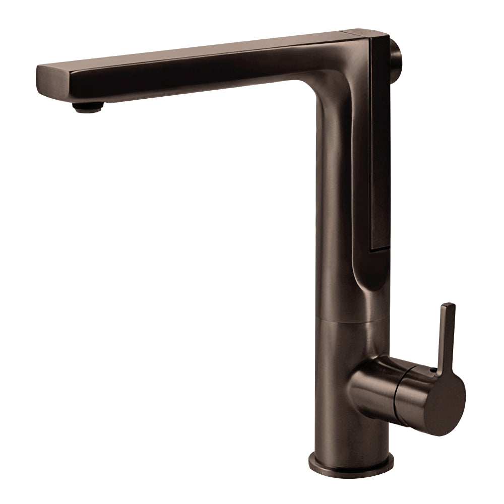 HOUZER ASCEND Matte Black Integrated Single Handle Pull-Up Kitchen Faucet - ASCPU-460-MB