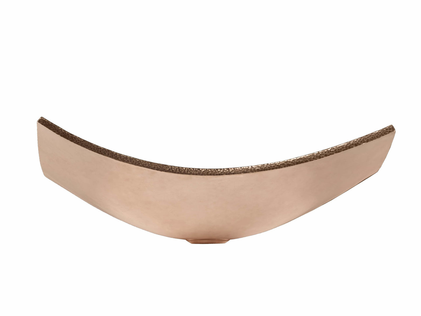 Thompson Arandas 18" Hammered Rose Gold Solid Copper Rectangular Bathroom Sink - NSC-RG - view 2