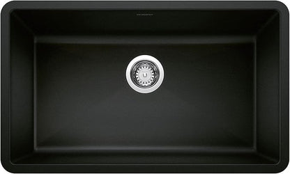 Blanco Silgranit Super Single 32"  kitchen sink in Coal Black - Product variant image