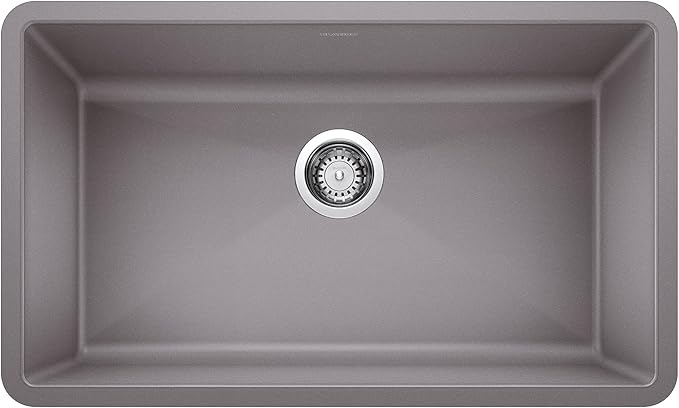 Blanco Silgranit Super Single 32"  kitchen sink in Metallic Gray - product variant swatch