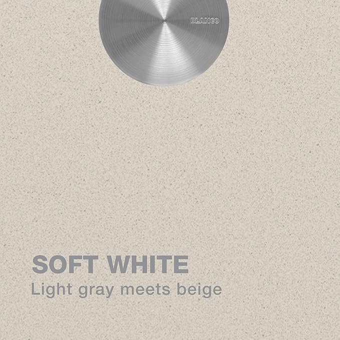 Color swatch for Blanco Silgranit Super Single 32"  kitchen sink in Soft White