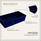 WHITEHAUS 30" Farmhaus Fireclay Quatro Alcove Reversible Sink WHQ530-BLUE