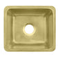 Thompson Rivera hand-hammered semi-satin brass bar and prep sink KPU-1715HPB, top view