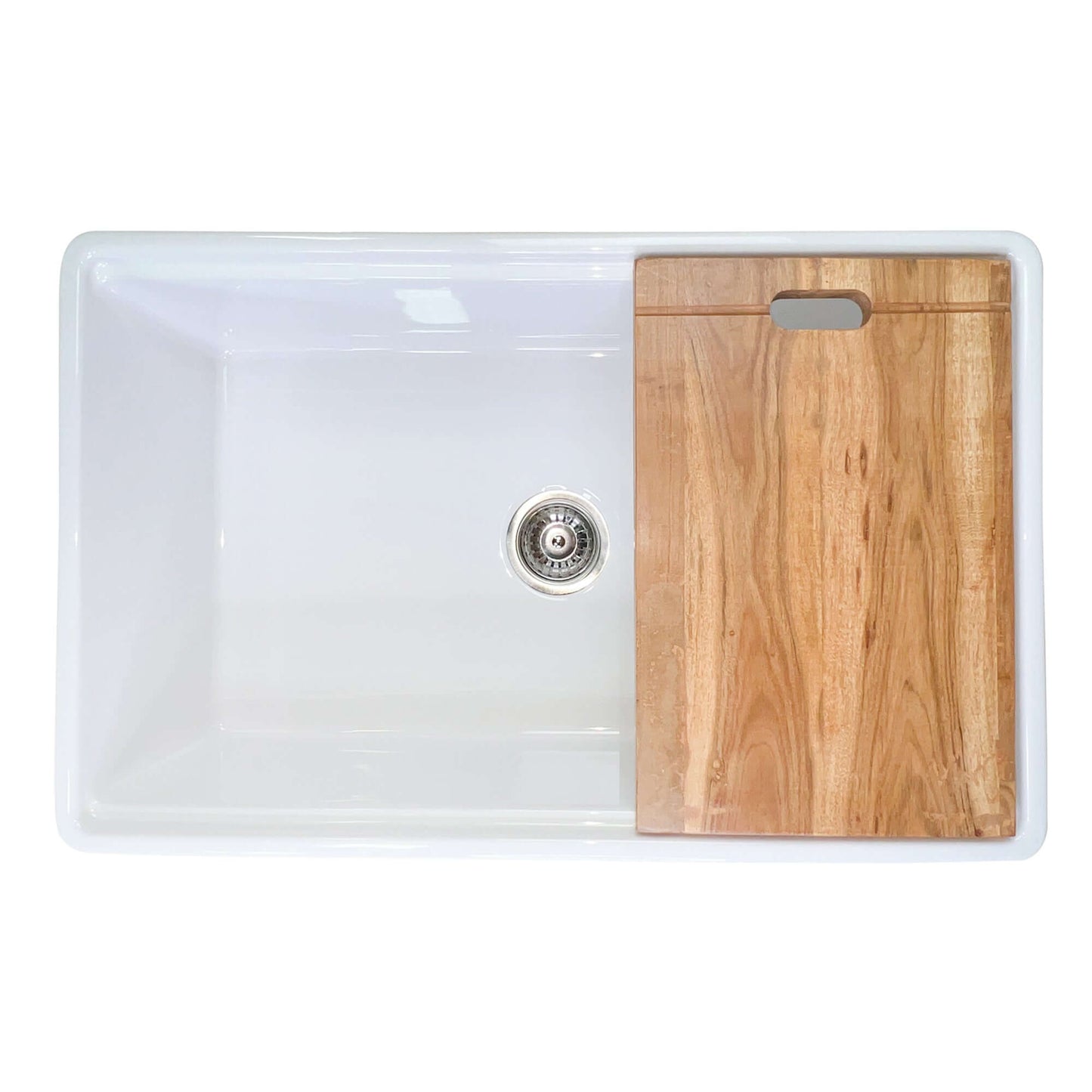 Nantucket 30" Single Bowl Workstation Fireclay Sink with Cuttingboard - Dennis30SG