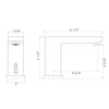ZLINE Bliss Touchless Bath Faucet dimensions and design specifications for modern bathrooms.
