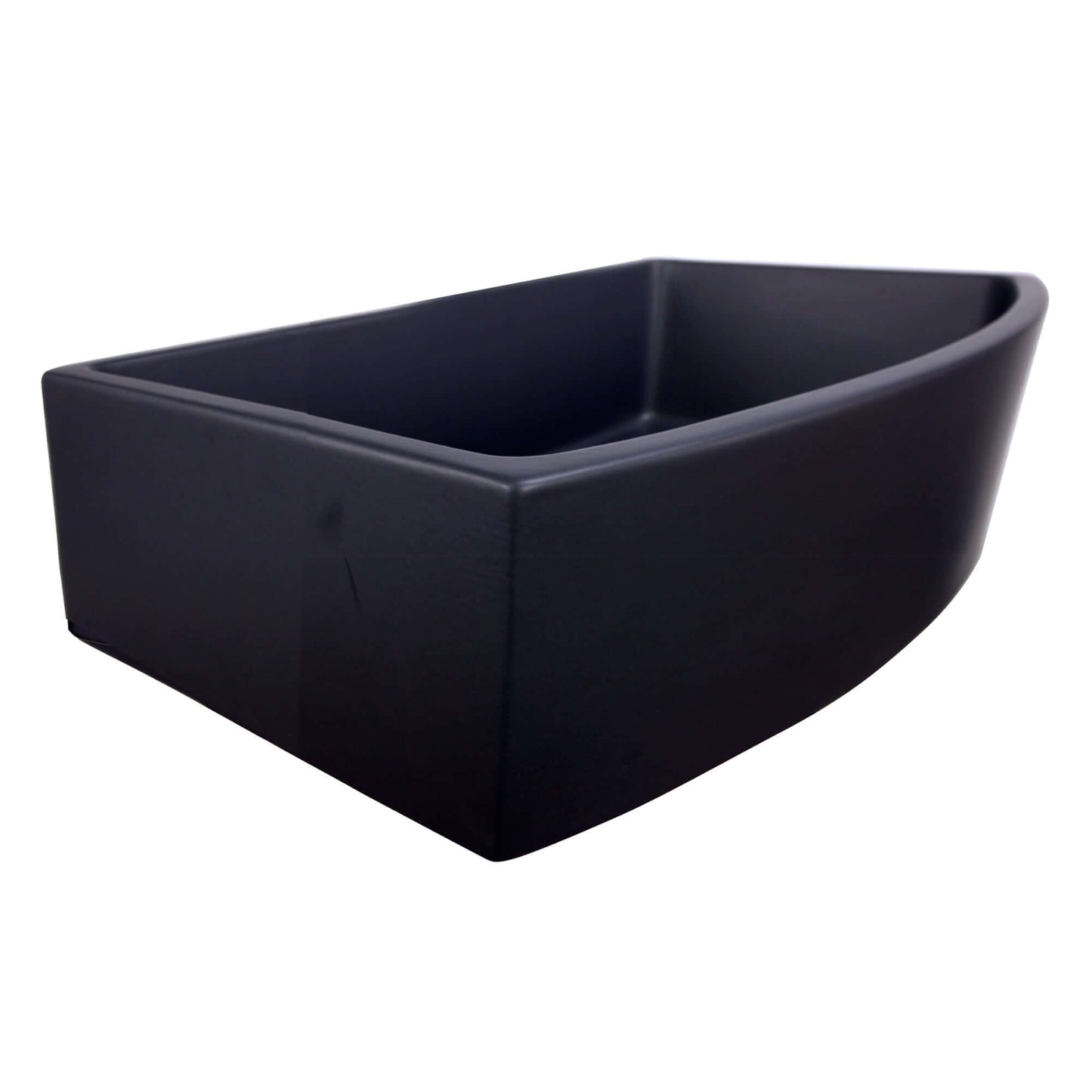 Nantucket Sinks 33" Farmhouse Fireclay Sink with Curved Apron - FCFS3320CA-MB in matte black finish.