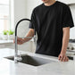 FORTIS Culinary Single Handle Pull-Down Kitchen Faucet in Brushed Nickel