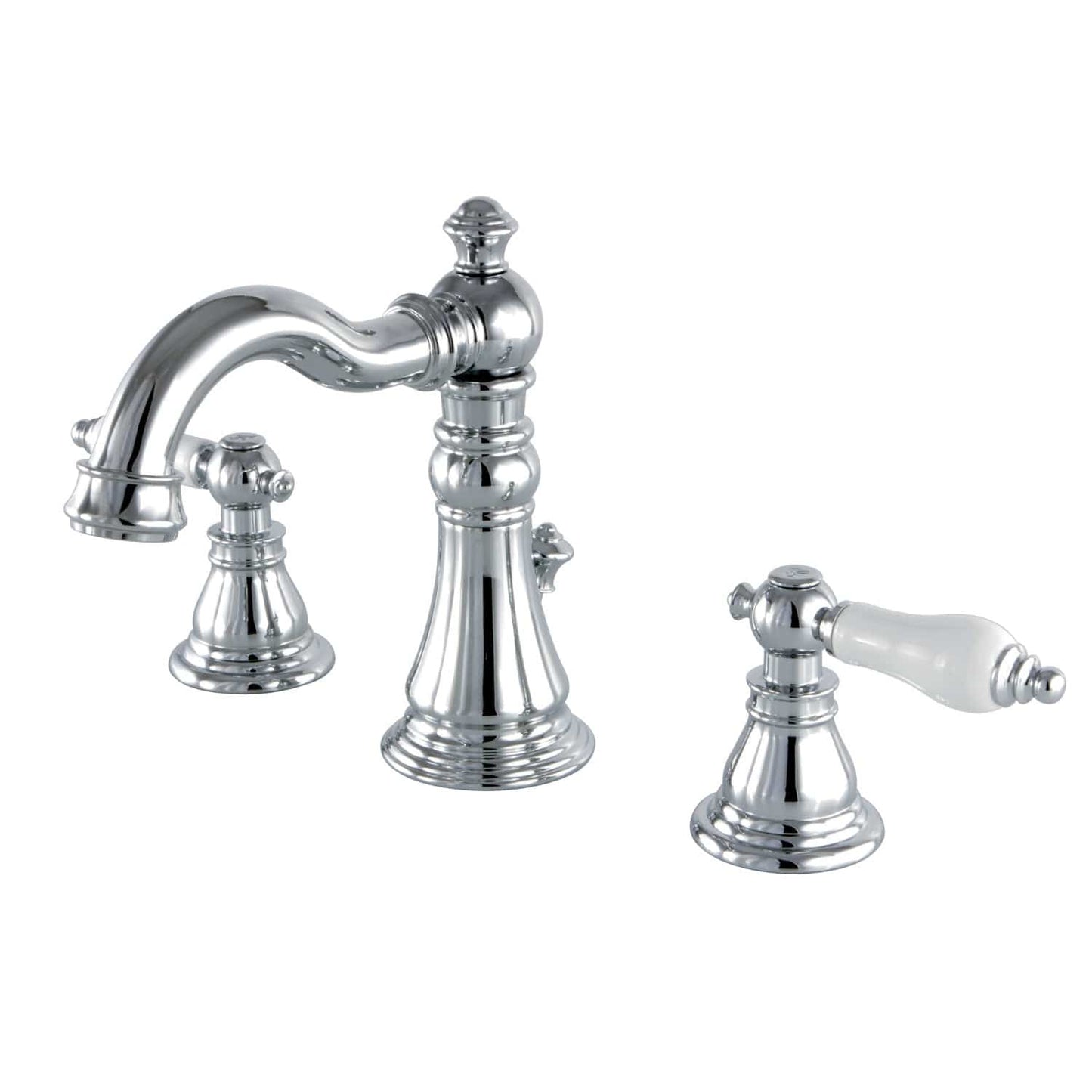 KINGSTON Brass Fauceture American Patriot Widespread Bathroom Faucet - Polished Chrome