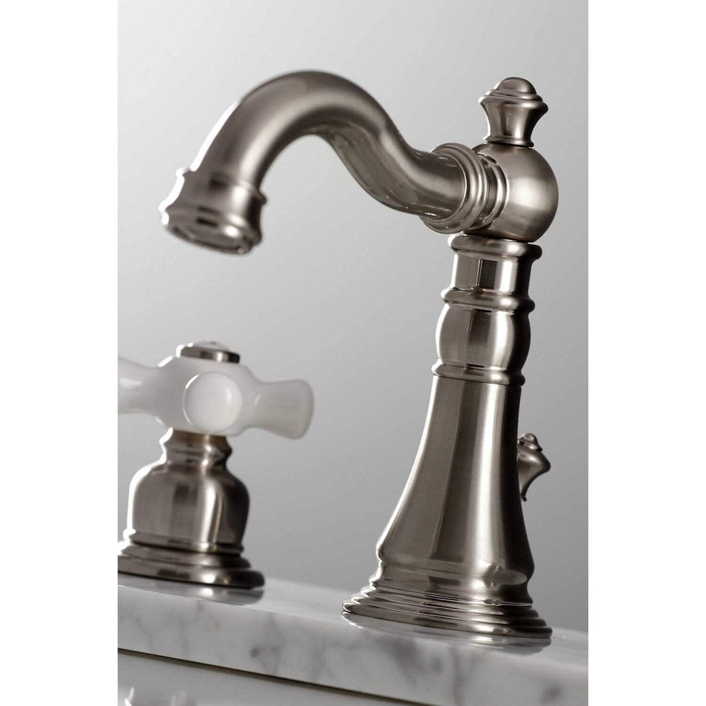 KINGSTON Brass Fauceture American Classic Widespread Bathroom Faucet - Brushed Nickel