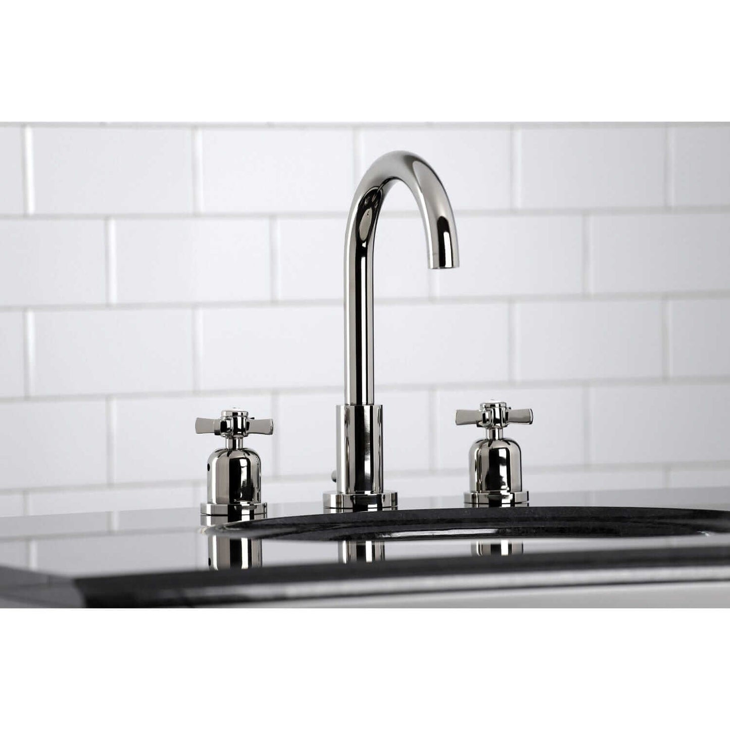 KINGSTON Brass Fauceture Millennium Widespread Bathroom Faucet - Polished Nickel