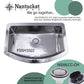 Nantucket FSSH3322 hammered stainless farmhouse sink drain