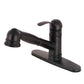 Product image of Kingston Brass GSC7575WEL Single-Handle 1-or-3 Hole Deck Mount Pull-Out Sprayer Kitchen Faucet in Oil Rubbed Bronze