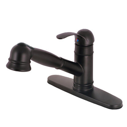 KINGSTON Brass Gourmetier Eden Single-Handle Pull-Out Kitchen Faucet - Oil Rubbed Bronze