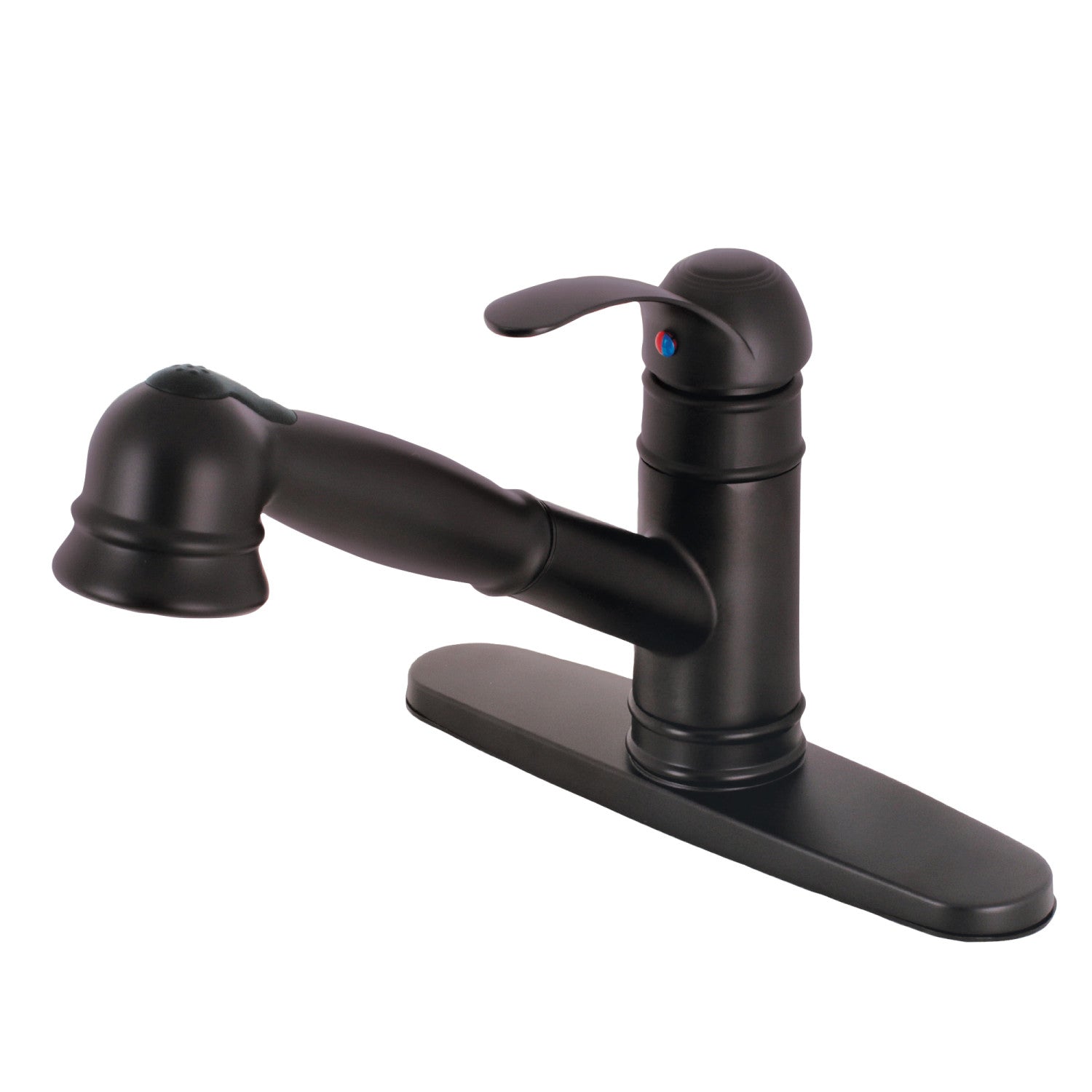 Product image of Kingston Brass GSC7575WEL Single-Handle 1-or-3 Hole Deck Mount Pull-Out Sprayer Kitchen Faucet in Oil Rubbed Bronze
