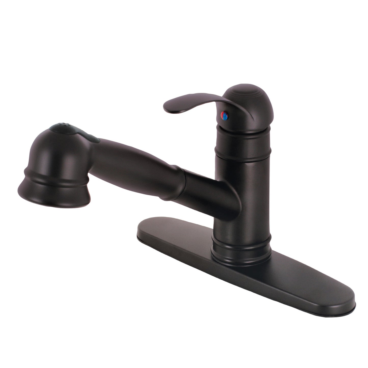 Product image of Kingston Brass GSC7575WEL Single-Handle 1-or-3 Hole Deck Mount Pull-Out Sprayer Kitchen Faucet in Oil Rubbed Bronze