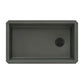 Ruvati 32" epiGranite undermount kitchen sink in Juniper Green with offset drain.