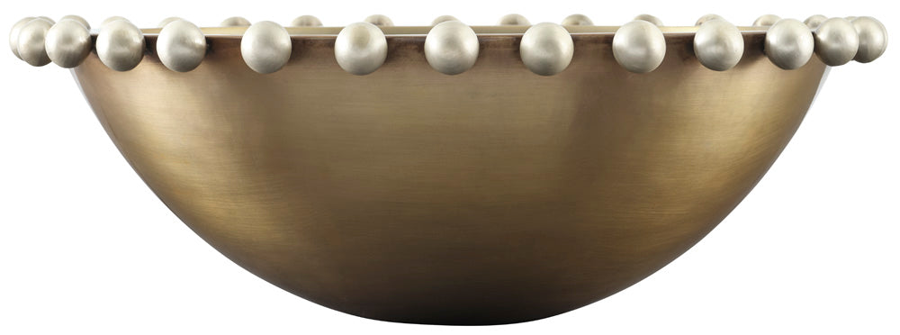 Thompson Altamira Pearl 19" Antique Satin Gold and Burnished Nickel Bathroom Sink - PBC-1815ASG - view 3