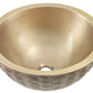 Thompson Guadalupe Art Deco 17" Antique Satin Gold Round Bathroom Sink - BRV-177ASG - view 2
