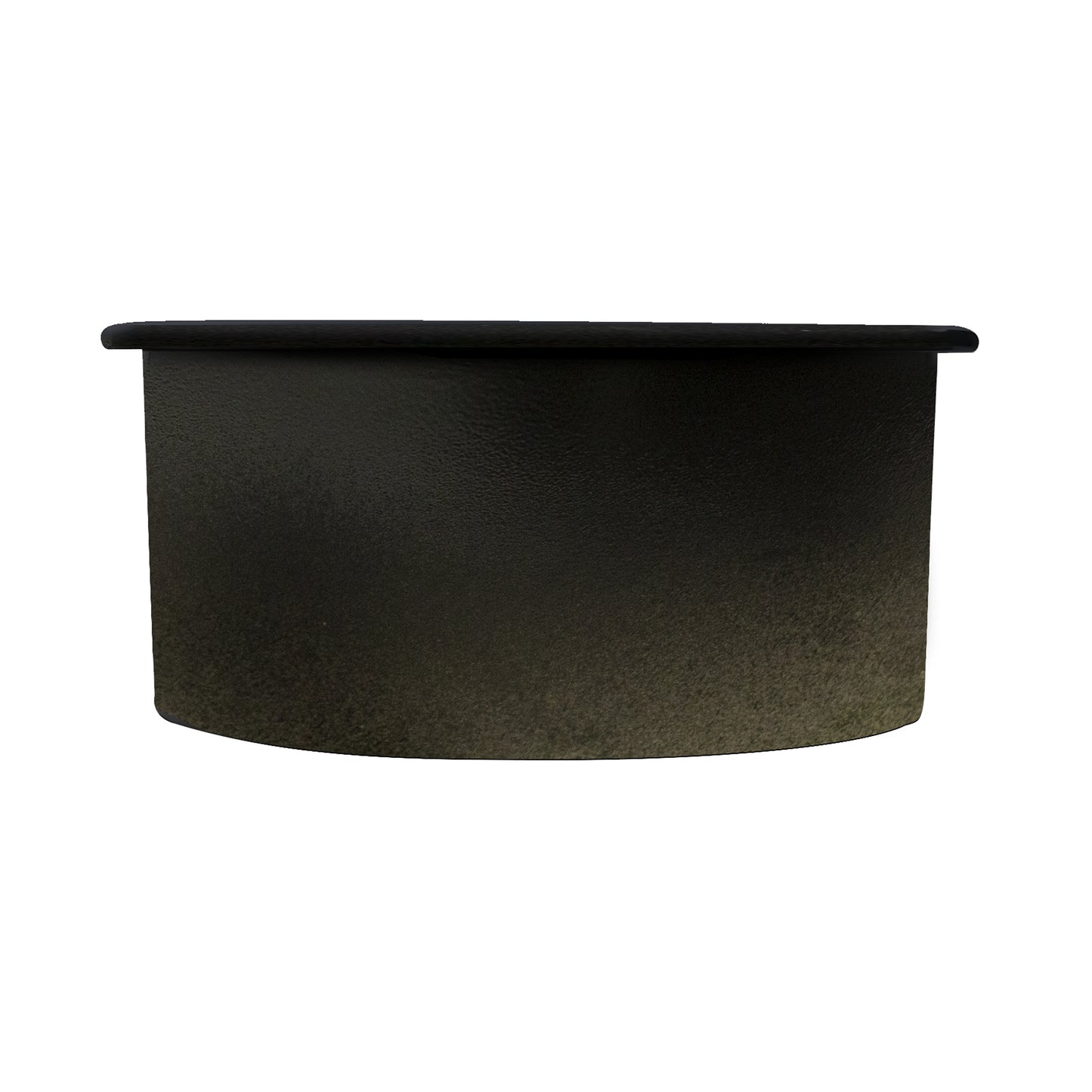 Nantucket Hyannis-18MB 18-inch matte black round fireclay bar-prep sink, view 6