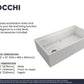 BOCCHI CONTEMPO 36" Step Rim With Integrated Work Station Fireclay Farmhouse Single Bowl Kitchen Sink with Accessories