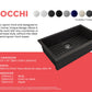 BOCCHI NUOVA 34" Single Bowl Kitchen Sink with Protective Bottom Grid and Strainer