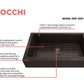 BOCCHI NUOVA 34" Single Bowl Kitchen Sink with Protective Bottom Grid and Strainer