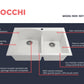 BOCCHI CAMPINO DUO 33" Dual Mount 60/40 Double Bowl Granite Kitchen Sink with Strainers