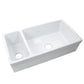 Nantucket ISFCGW35X19DBSO 35-inch Italian fireclay 90/10 double bowl farmhouse sink
