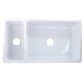 Nantucket ISFCGW35X19DBSO 35-inch Italian fireclay 90/10 double bowl farmhouse sink, view 2
