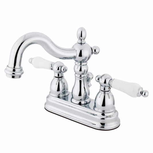 KINGSTON Brass 4" Heritage Centerset Bathroom Faucet - Polished Chrome