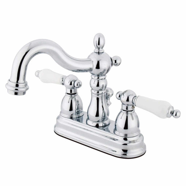 KINGSTON Brass 4 Heritage Centerset Bathroom Faucet - Polished Chrome