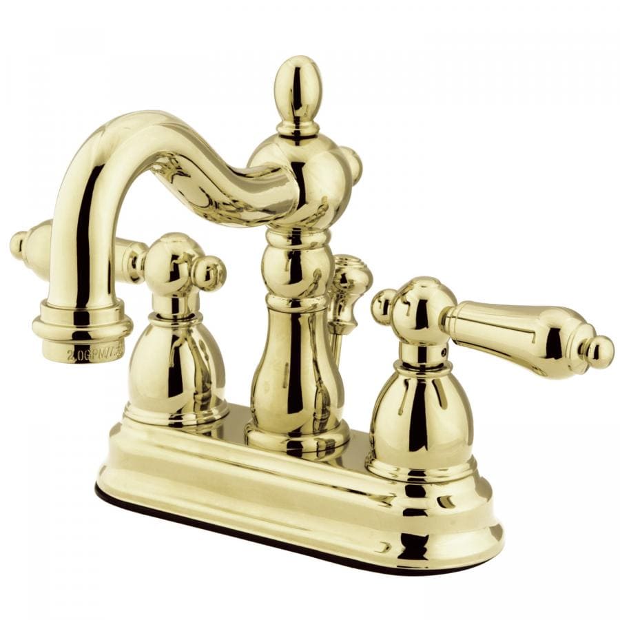 KINGSTON Brass Heritage Centerset Bathroom Faucet - Polished Brass