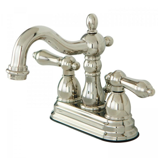 KINGSTON Brass Heritage Centerset Bathroom Faucet - Polished Nickel