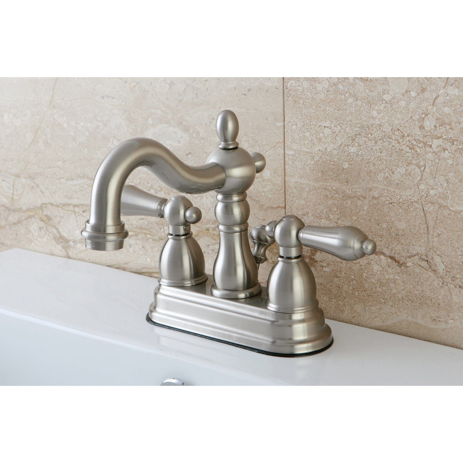 KINGSTON Brass Heritage Centerset Bathroom Faucet - Brushed Nickel