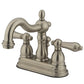 KINGSTON Brass Heritage Centerset Bathroom Faucet - Brushed Nickel