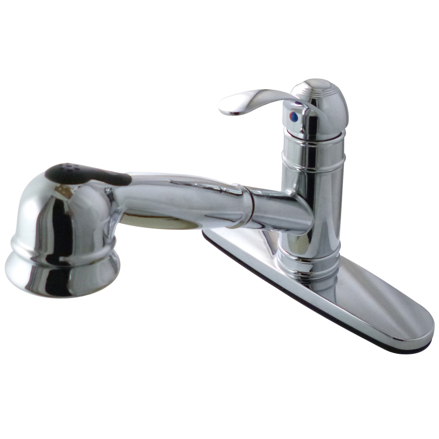 KINGSTON Brass Gourmetier Eden Single-Handle Pull-Out Kitchen Faucet - Polished Chrome