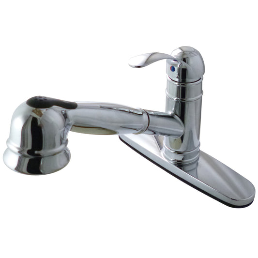 KINGSTON Brass Gourmetier Eden Single-Handle Pull-Out Kitchen Faucet - Polished Chrome
