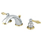 KINGSTON Brass Victorian Widespread Bathroom Faucet - Polished Chrome/Polished Brass